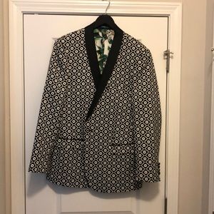 black and white dinner jacket